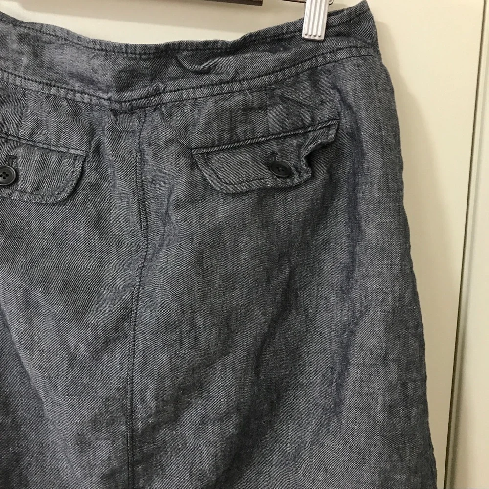 3/$15 Ann Taylor loft linen blend blue skirt